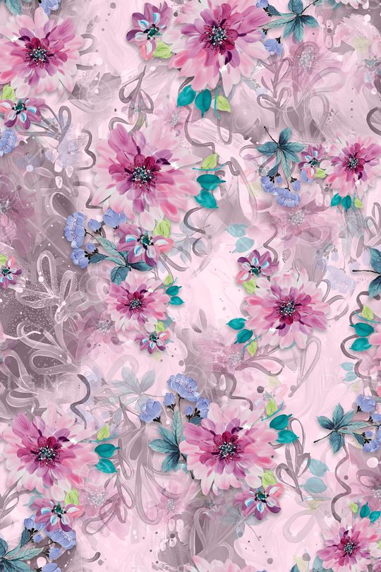 花卉印花华亿平台图片