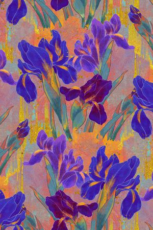 鸢尾花印花华亿平台图片