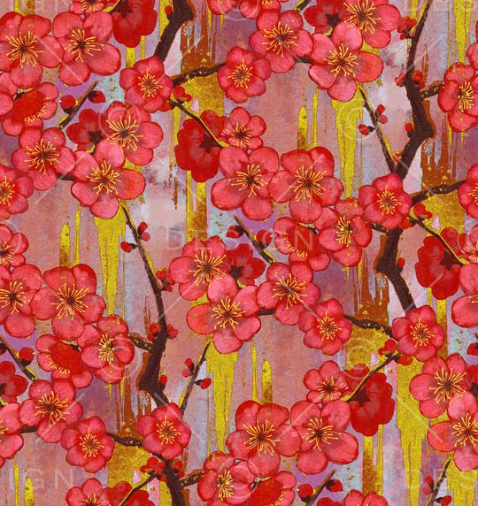 梅花印花华亿平台图片