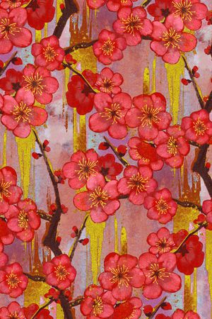 梅花印花华亿平台图片