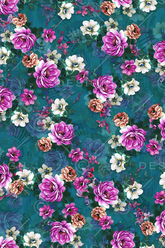 花卉印花华亿平台图片