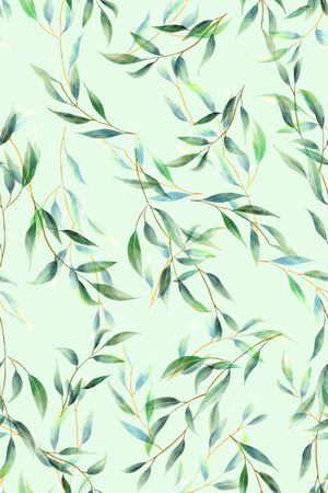 绿植树叶印花华亿平台图片