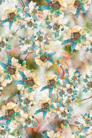 花卉印花华亿平台图片