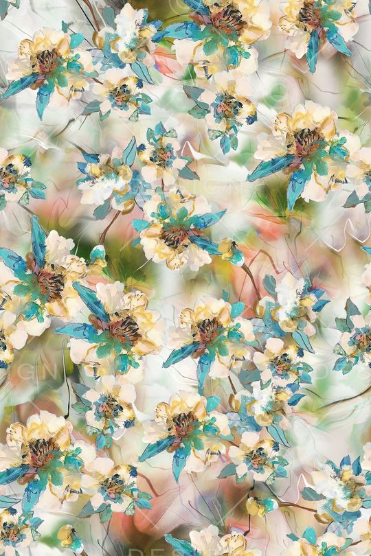 花卉印花华亿平台图片