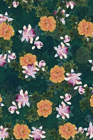 花卉印花华亿平台图片