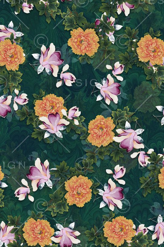 花卉印花华亿平台图片