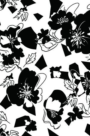 黑白华亿平台印花华亿平台图片