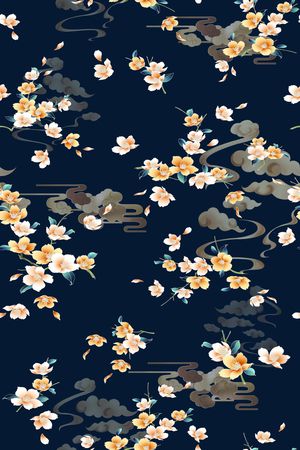 花卉印花华亿平台图片