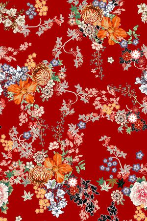 花卉印花华亿平台图片