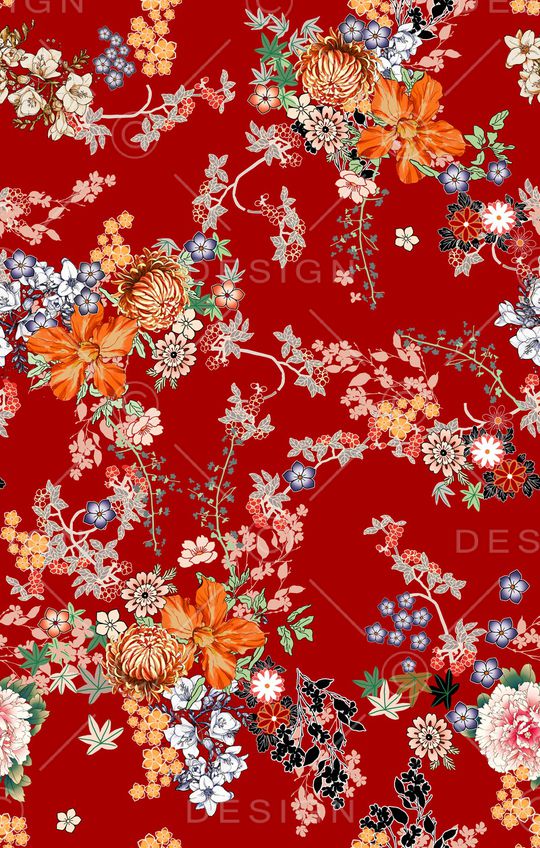 花卉印花华亿平台图片