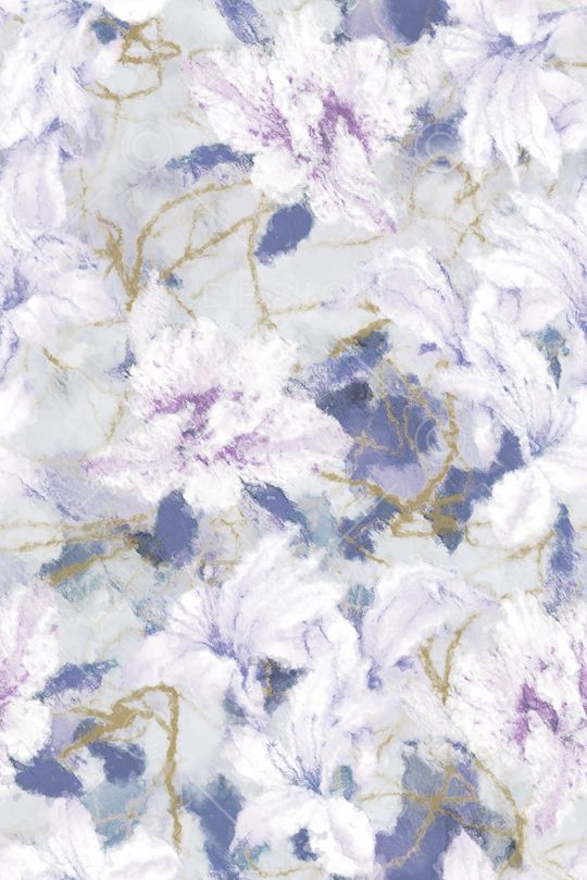 朦胧花卉印花华亿平台图片