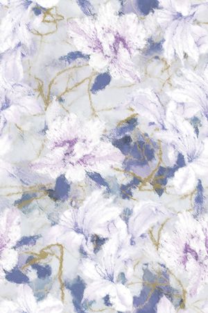 朦胧花卉印花华亿平台图片