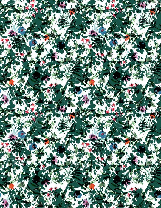 连衣裙印花华亿平台图片