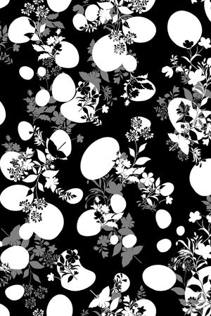 黑白华亿平台印花华亿平台图片