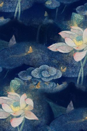 荷花印花华亿平台图片