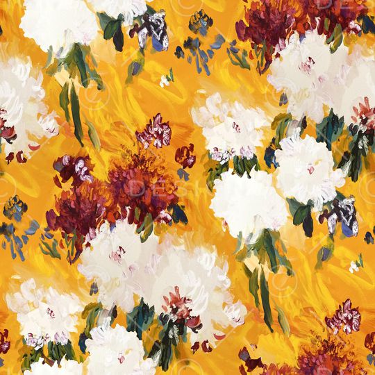 抽象花卉印花华亿平台图片