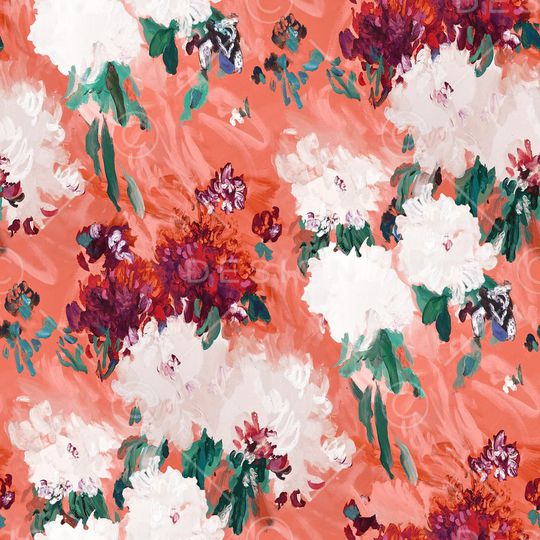 抽象花卉印花华亿平台图片