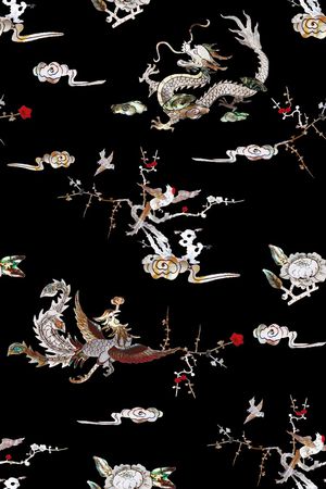 旗袍印花华亿平台图片