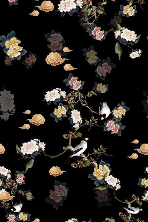 花卉印花华亿平台图片