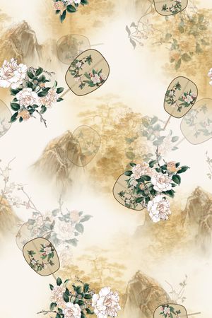 花卉印花华亿平台图片