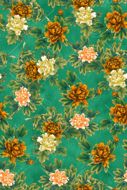 花卉印花华亿平台图片