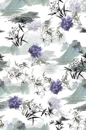 花卉印花华亿平台图片