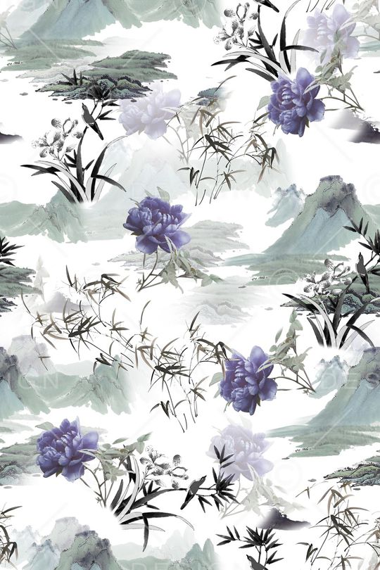 花卉印花华亿平台图片