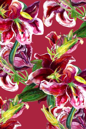 玫瑰花印花华亿平台图片