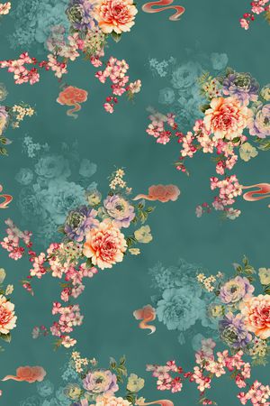 花卉印花华亿平台图片