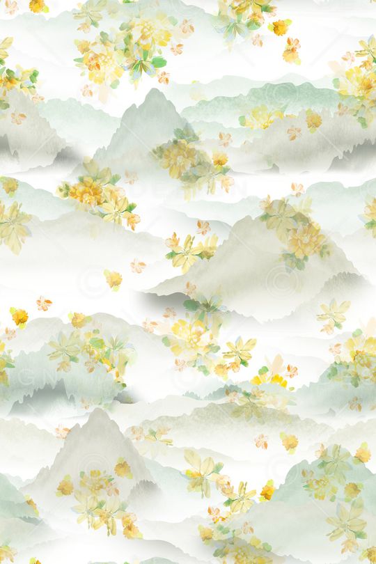 抽象花卉印花华亿平台图片