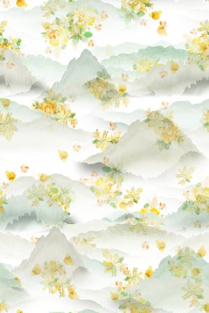 抽象花卉印花华亿平台图片