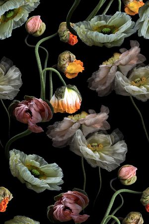 花卉印花华亿平台图片