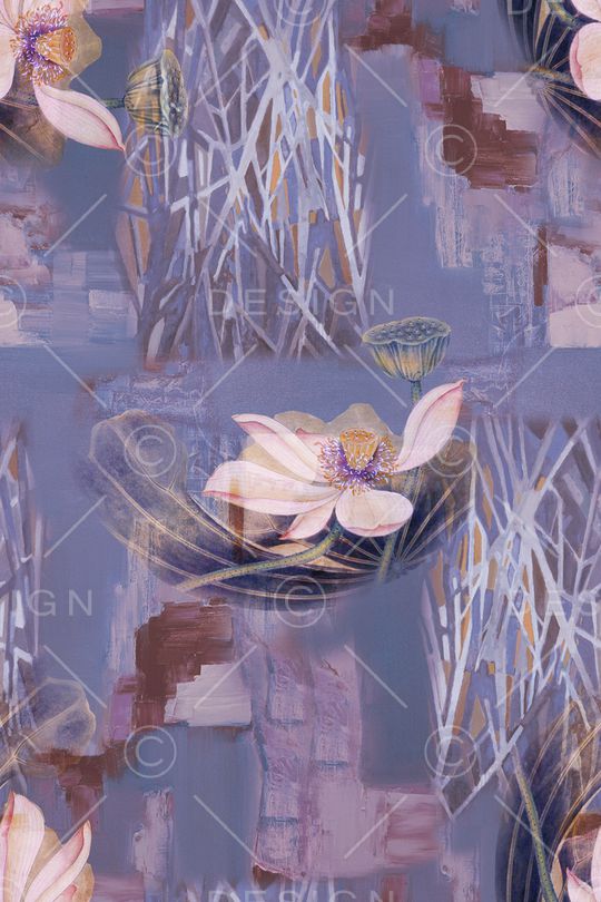 荷花印花华亿平台图片