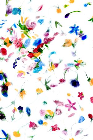 抽象花卉印花华亿平台图片