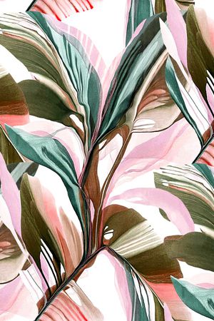 绿植树叶印花华亿平台图片