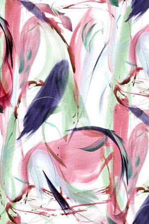 水彩花卉印花华亿平台图片