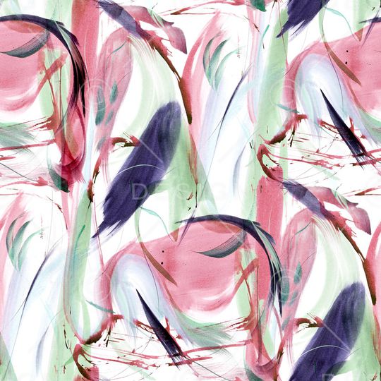 水彩花卉印花华亿平台图片