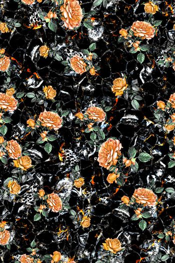 花卉印花华亿平台图片