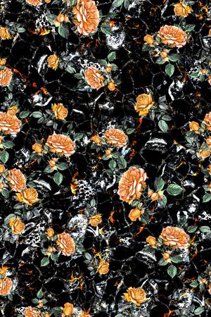 花卉印花华亿平台图片