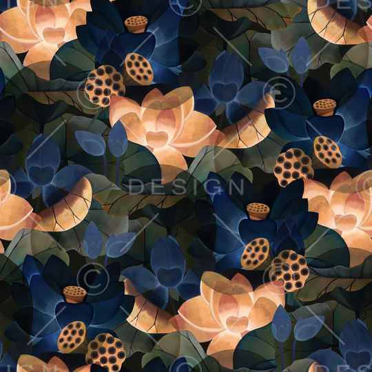 荷花印花华亿平台图片