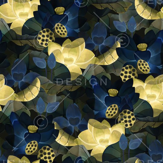 荷花印花华亿平台图片