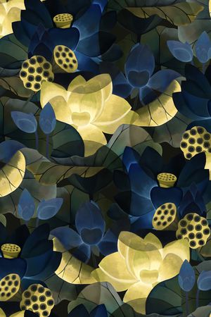 荷花印花华亿平台图片