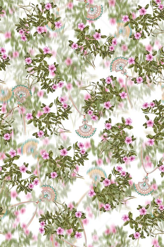 绿植树叶印花华亿平台图片