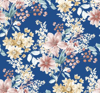 民族花卉印花华亿平台图片