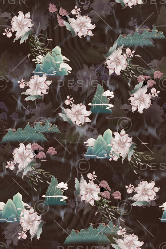 花卉印花华亿平台图片