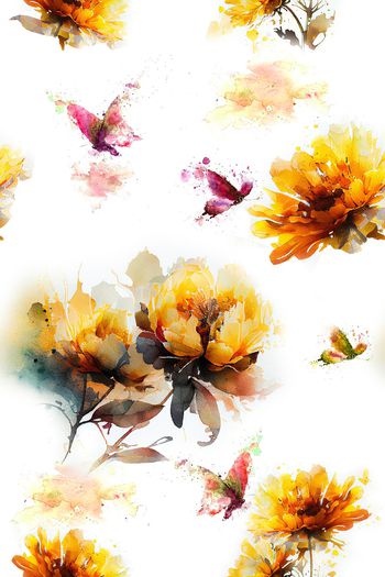 花卉印花华亿平台图片