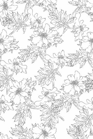 线条画印花华亿平台图片