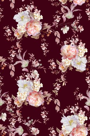 花卉印花华亿平台图片