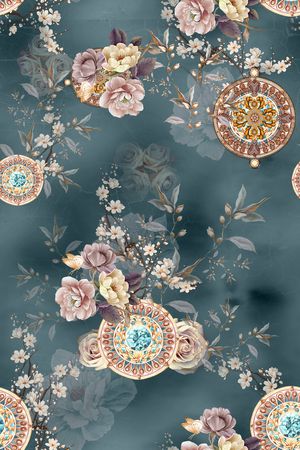 花卉印花华亿平台图片