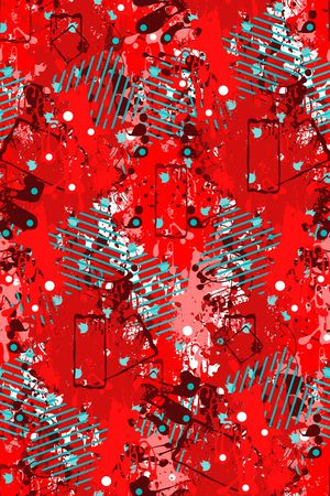 抽象男装印花华亿平台图片